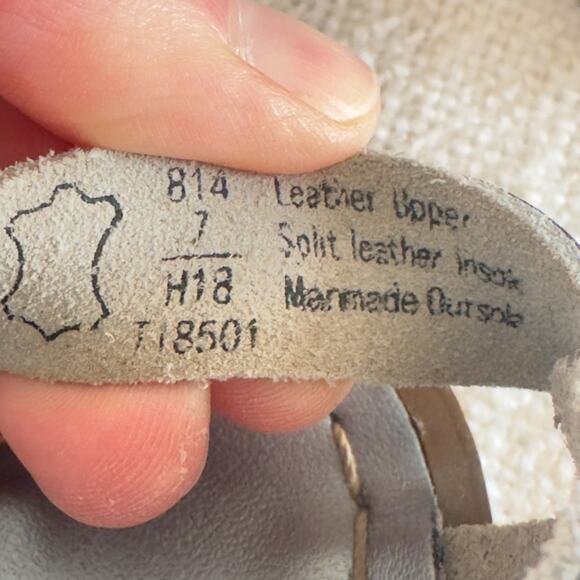 Salt Water Silver Leather Sandals VGUC 7 - Picture 4 of 6